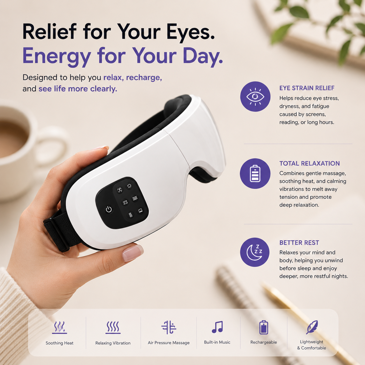 Steam Eye Massager By Fillevy